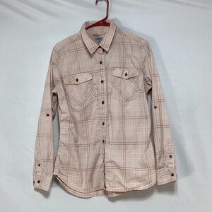 Carhartt pink large 12/14 Plaid Button up Shirt